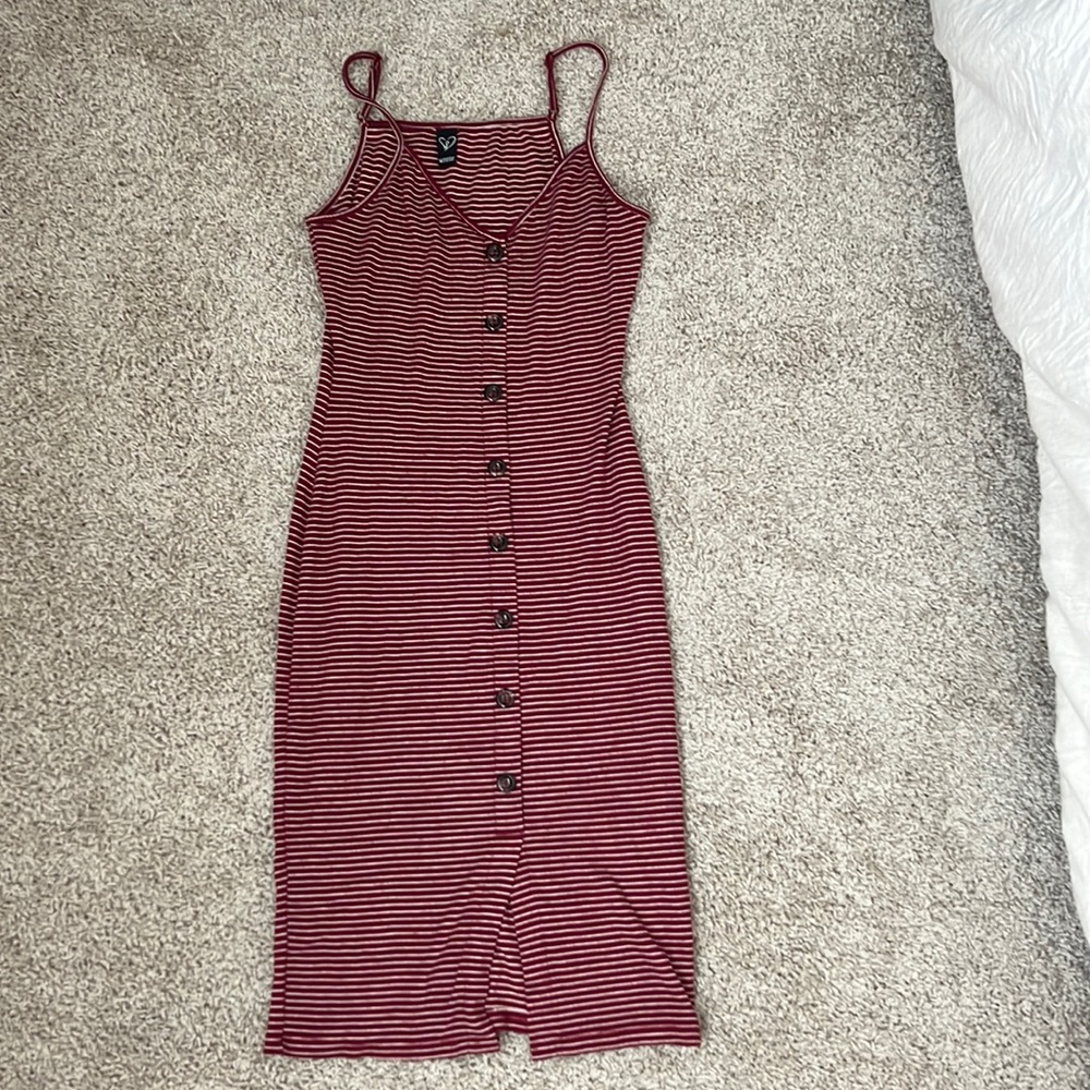 Windsor Store Striped Ribbed Dress